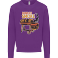 Mind if I Smoke Funny BBQ Grill Kids Sweatshirt Jumper Purple