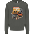 Mind if I Smoke Funny BBQ Grill Kids Sweatshirt Jumper Storm Grey