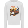 Mind if I Smoke Funny BBQ Grill Kids Sweatshirt Jumper White