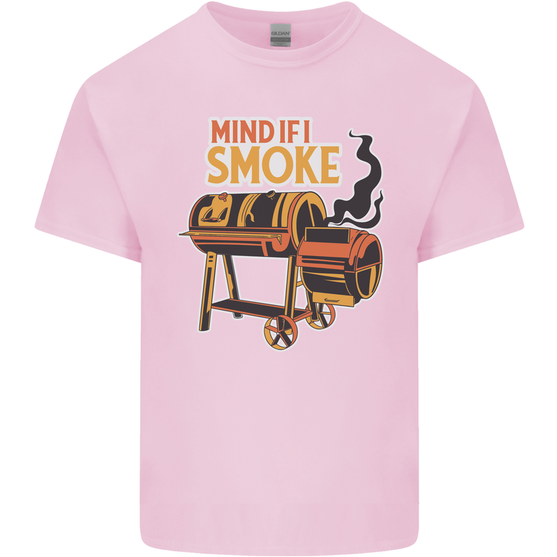 Mind if I Smoke Funny BBQ Grill Kids T-Shirt Childrens Light Pink