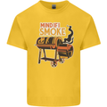 Mind if I Smoke Funny BBQ Grill Kids T-Shirt Childrens Yellow