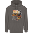 Mind if I Smoke Funny BBQ Grill Mens 80% Cotton Hoodie Charcoal