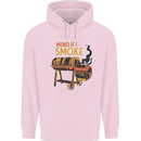 Mind if I Smoke Funny BBQ Grill Mens 80% Cotton Hoodie Light Pink
