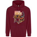 Mind if I Smoke Funny BBQ Grill Mens 80% Cotton Hoodie Maroon