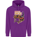 Mind if I Smoke Funny BBQ Grill Mens 80% Cotton Hoodie Purple
