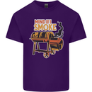 Mind if I Smoke Funny BBQ Grill Mens Cotton T-Shirt Tee Top Purple