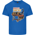 Mind if I Smoke Funny BBQ Grill Mens Cotton T-Shirt Tee Top Royal Blue