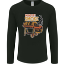 Mind if I Smoke Funny BBQ Grill Mens Long Sleeve T-Shirt Black
