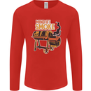 Mind if I Smoke Funny BBQ Grill Mens Long Sleeve T-Shirt Red
