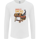 Mind if I Smoke Funny BBQ Grill Mens Long Sleeve T-Shirt White