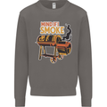 Mind if I Smoke Funny BBQ Grill Mens Sweatshirt Jumper Charcoal