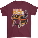 Mind if I Smoke Funny BBQ Grill Mens T-Shirt 100% Cotton Maroon