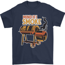 Mind if I Smoke Funny BBQ Grill Mens T-Shirt 100% Cotton Navy Blue