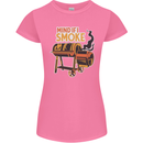 Mind if I Smoke Funny BBQ Grill Womens Petite Cut T-Shirt Azalea