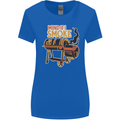 Mind if I Smoke Funny BBQ Grill Womens Wider Cut T-Shirt Royal Blue