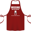 Missing 10 mm Socket Funny Plumer Mechanic Cotton Apron 100% Organic Maroon