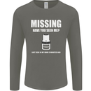 Missing 10 mm Socket Funny Plumer Mechanic Mens Long Sleeve T-Shirt Charcoal