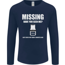 Missing 10 mm Socket Funny Plumer Mechanic Mens Long Sleeve T-Shirt Navy Blue