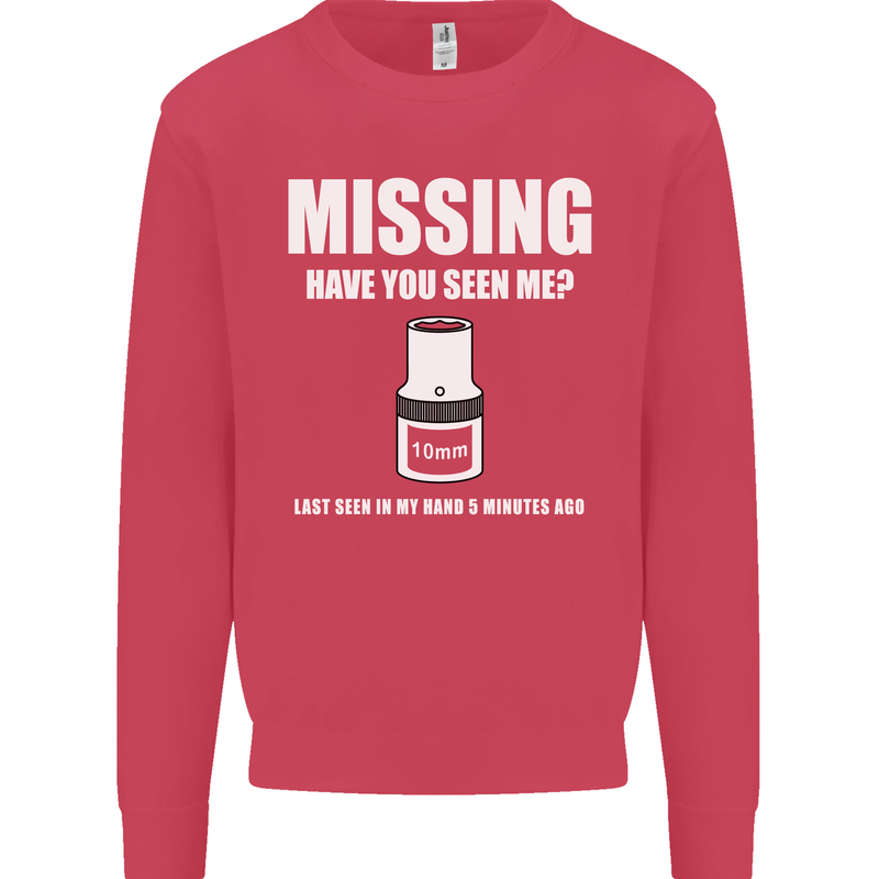 Missing 10 mm Socket Funny Plumer Mechanic Mens Sweatshirt Jumper Heliconia