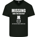 Missing 10 mm Socket Funny Plumer Mechanic Mens V-Neck Cotton T-Shirt Black