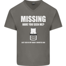 Missing 10 mm Socket Funny Plumer Mechanic Mens V-Neck Cotton T-Shirt Charcoal