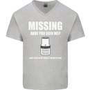 Missing 10 mm Socket Funny Plumer Mechanic Mens V-Neck Cotton T-Shirt Sports Grey