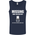 Missing 10 mm Socket Funny Plumer Mechanic Mens Vest Tank Top Navy Blue