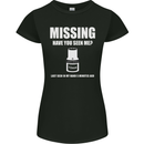 Missing 10 mm Socket Funny Plumer Mechanic Womens Petite Cut T-Shirt Black