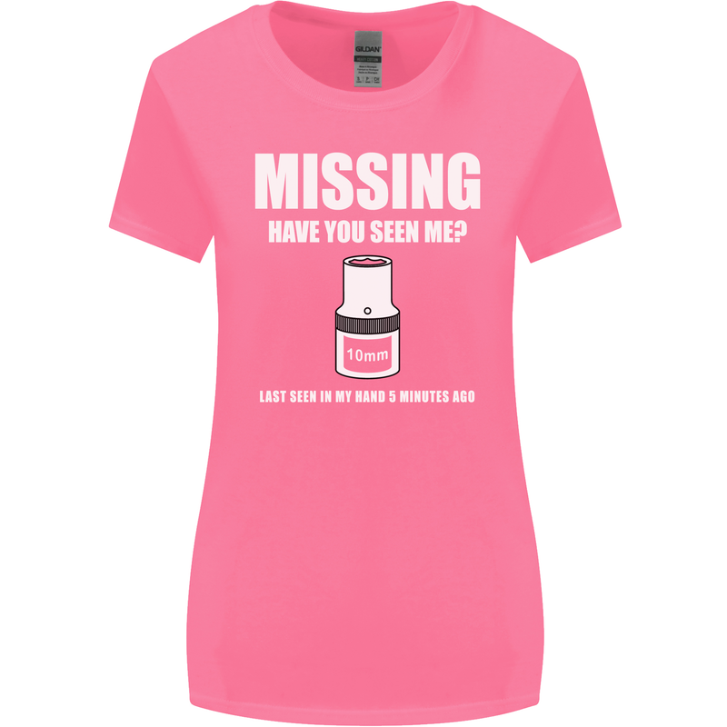 Missing 10 mm Socket Funny Plumer Mechanic Womens Wider Cut T-Shirt Azalea