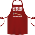 Missing Hammer Funny Carpenter DIY Builder Cotton Apron 100% Organic Maroon
