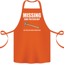 Missing Hammer Funny Carpenter DIY Builder Cotton Apron 100% Organic Orange