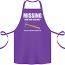 Missing Hammer Funny Carpenter DIY Builder Cotton Apron 100% Organic Purple