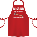 Missing Hammer Funny Carpenter DIY Builder Cotton Apron 100% Organic Red
