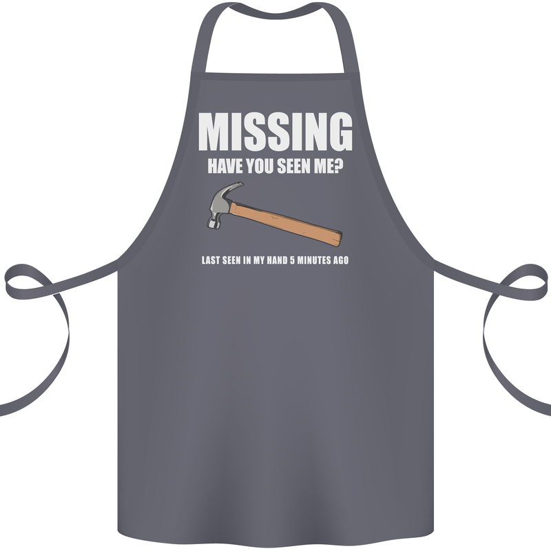 Missing Hammer Funny Carpenter DIY Builder Cotton Apron 100% Organic Steel