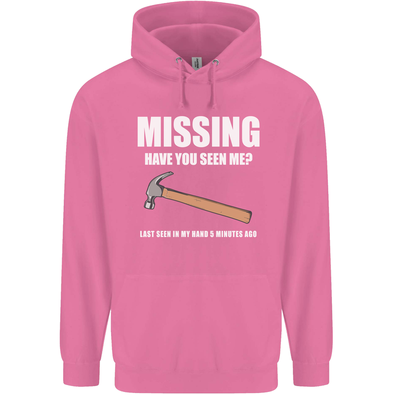 Missing Hammer Funny Carpenter DIY Builder Mens 80% Cotton Hoodie Azelea