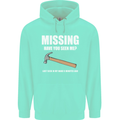 Missing Hammer Funny Carpenter DIY Builder Mens 80% Cotton Hoodie Peppermint