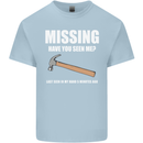 Missing Hammer Funny Carpenter DIY Builder Mens Cotton T-Shirt Tee Top Light Blue