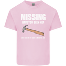 Missing Hammer Funny Carpenter DIY Builder Mens Cotton T-Shirt Tee Top Light Pink