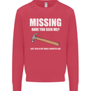 Missing Hammer Funny Carpenter DIY Builder Mens Sweatshirt Jumper Heliconia