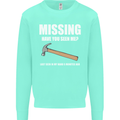 Missing Hammer Funny Carpenter DIY Builder Mens Sweatshirt Jumper Peppermint