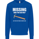 Missing Hammer Funny Carpenter DIY Builder Mens Sweatshirt Jumper Royal Blue