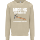 Missing Hammer Funny Carpenter DIY Builder Mens Sweatshirt Jumper Sand