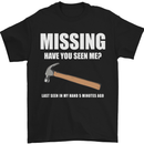 Missing Hammer Funny Carpenter DIY Builder Mens T-Shirt Cotton Gildan Black