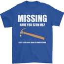 Missing Hammer Funny Carpenter DIY Builder Mens T-Shirt Cotton Gildan Royal Blue
