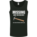 Missing Hammer Funny Carpenter DIY Builder Mens Vest Tank Top Black