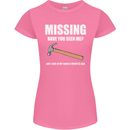 Missing Hammer Funny Carpenter DIY Builder Womens Petite Cut T-Shirt Azalea
