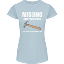 Missing Hammer Funny Carpenter DIY Builder Womens Petite Cut T-Shirt Light Blue