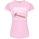 Missing Hammer Funny Carpenter DIY Builder Womens Petite Cut T-Shirt Light Pink