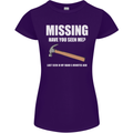 Missing Hammer Funny Carpenter DIY Builder Womens Petite Cut T-Shirt Purple
