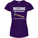 Missing Hammer Funny Carpenter DIY Builder Womens Petite Cut T-Shirt Purple
